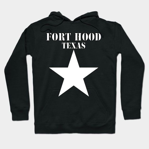 Fort Hood Texas with White Star Hoodie by twix123844